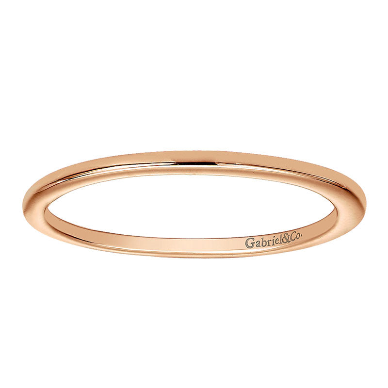 Wedding Band 14k Pink Gold Straight