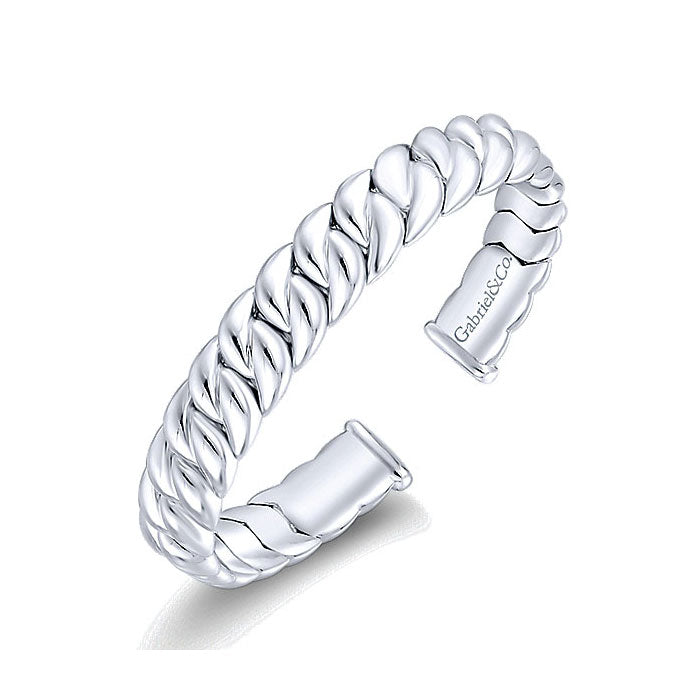 14k White Gold Bangle