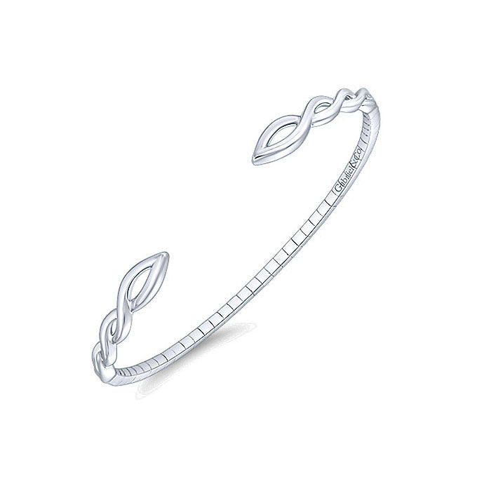14k White Gold Bangle