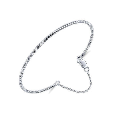 14k White Gold Bangle