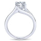 Engagement Ring 14k White Gold Bypass