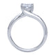 Engagement Ring 14k White Gold Bypass