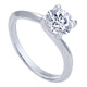 Engagement Ring 14k White Gold Bypass