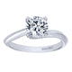 Engagement Ring 14k White Gold Bypass