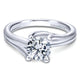 Engagement Ring 14k White Gold Bypass