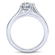 Engagement Ring 14k White Gold Bypass