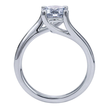 Engagement Ring 14k White Gold Bypass