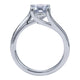 Engagement Ring 14k White Gold Bypass