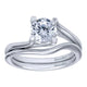 Engagement Ring 14k White Gold Bypass