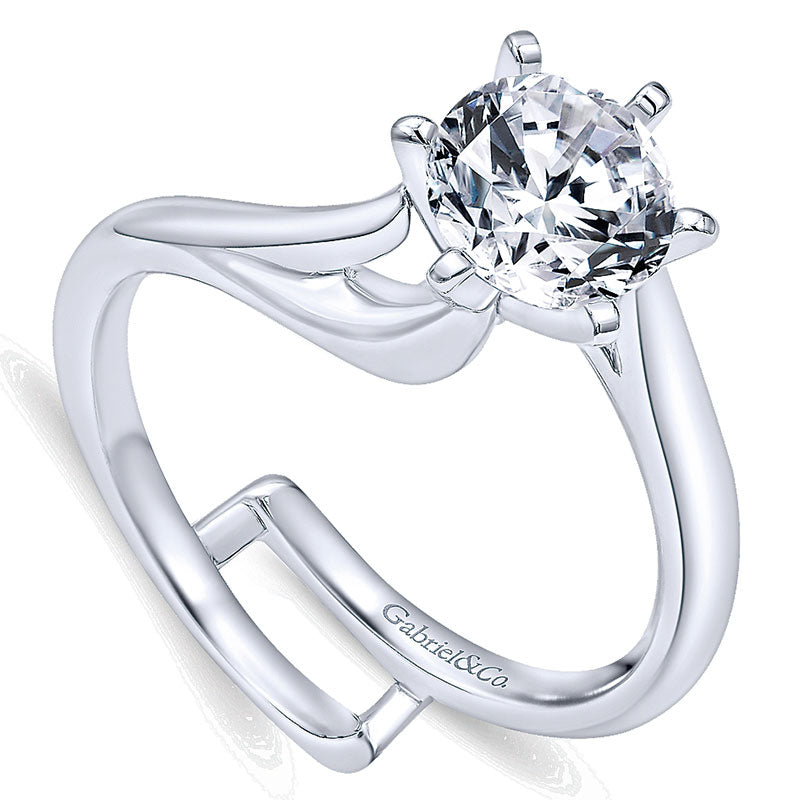 14K White Gold Bypass 14K White Gold Engagement Ring ER10482W4Jjj