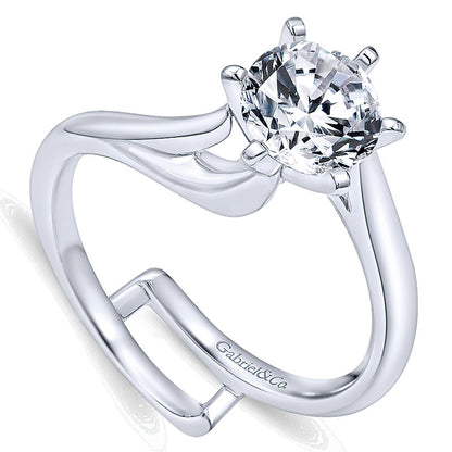 14K White Gold Bypass 14K White Gold Engagement Ring ER10482W4Jjj