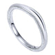 Wedding Band 14k White Gold Curved