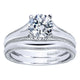 Wedding Band 14k White Gold Curved