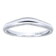 Wedding Band 14k White Gold Curved