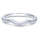 Wedding Band 14k White Gold Curved