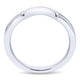 Wedding Band 14k White Gold Curved