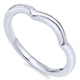 Wedding Band 14k White Gold Curved