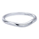 Wedding Band 14k White Gold Curved