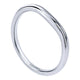 Wedding Band 14k White Gold Curved