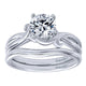 Wedding Band 14k White Gold Curved