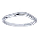 Wedding Band 14k White Gold Curved