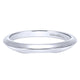 Wedding Band 14k White Gold Curved