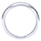 Wedding Band 14k White Gold Curved