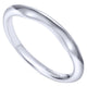 Wedding Band 14k White Gold Curved