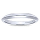 Wedding Band 14k White Gold Curved