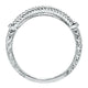 Wedding Band 14k White Gold Curved