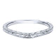 Wedding Band 14k White Gold Curved