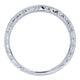 Wedding Band 14k White Gold Curved