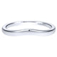 Wedding Band 14k White Gold Curved