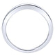 Wedding Band 14k White Gold Curved