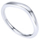Wedding Band 14k White Gold Curved