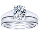 Wedding Band 14k White Gold Curved