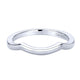Wedding Band 14k White Gold Curved