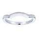 Wedding Band 14k White Gold Curved
