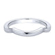 Wedding Band 14k White Gold Curved