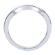 Wedding Band 14k White Gold Curved