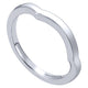 Wedding Band 14k White Gold Curved