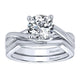 Wedding Band 14k White Gold Curved