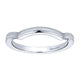 Wedding Band 14k White Gold Curved