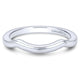 Wedding Band 14k White Gold Curved
