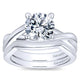 Wedding Band 14k White Gold Curved