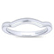 Wedding Band 14k White Gold Curved