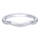 Wedding Band 14k White Gold Curved