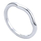 Wedding Band 14k White Gold Curved