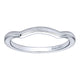 Wedding Band 14k White Gold Curved