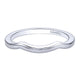 Wedding Band 14k White Gold Curved